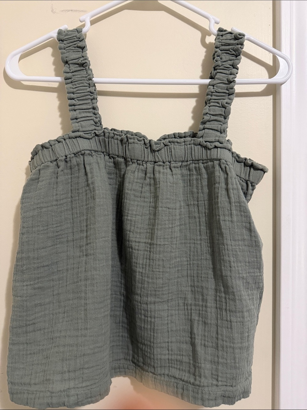 Gap Kids Cotton Gauze Smocked Peplum Top XL EUC